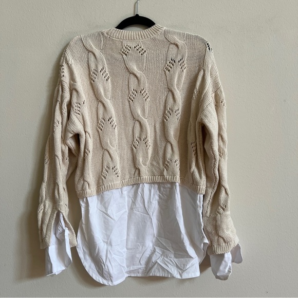 Anthropologie X Pilcro Cable Twofer Sweater Small - Picture 6 of 6